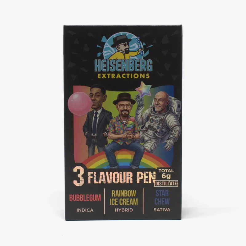 heisenberg extractions 3 flavour pen bubblegum rainbow ice cream star chew