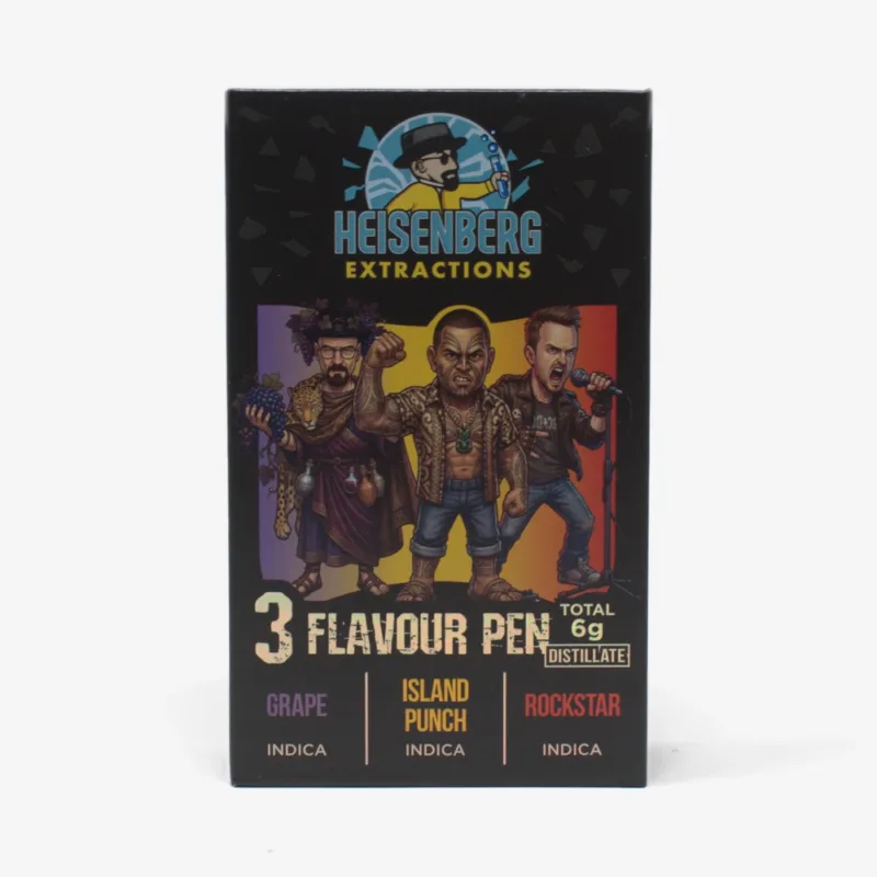 heisenberg extractions 3 flavour pen grape island punch rockstar