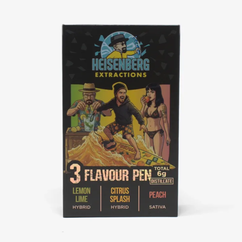 heisenberg extractions 3 flavour pen lemon lime citrus splash peach